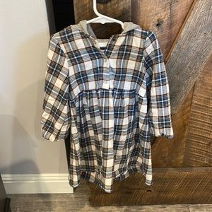 Hooded checkered dress/tunic